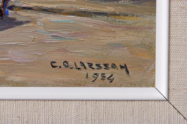 C. O. LARSSON, olja på pannå, sign och dat 1954.