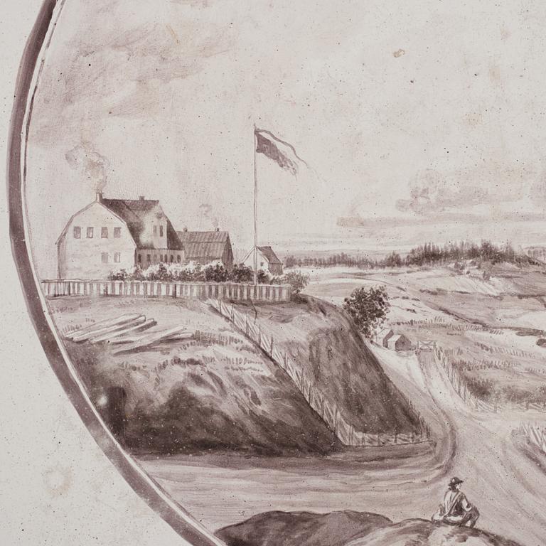 A Gustavian 18th century faience tea table.