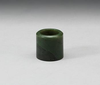 A jade Archers ring, Qing dynasty.