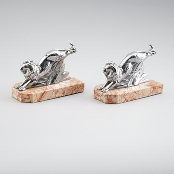 BOKSTÖD, 1 par, art déco, 1900-talets första hälft.