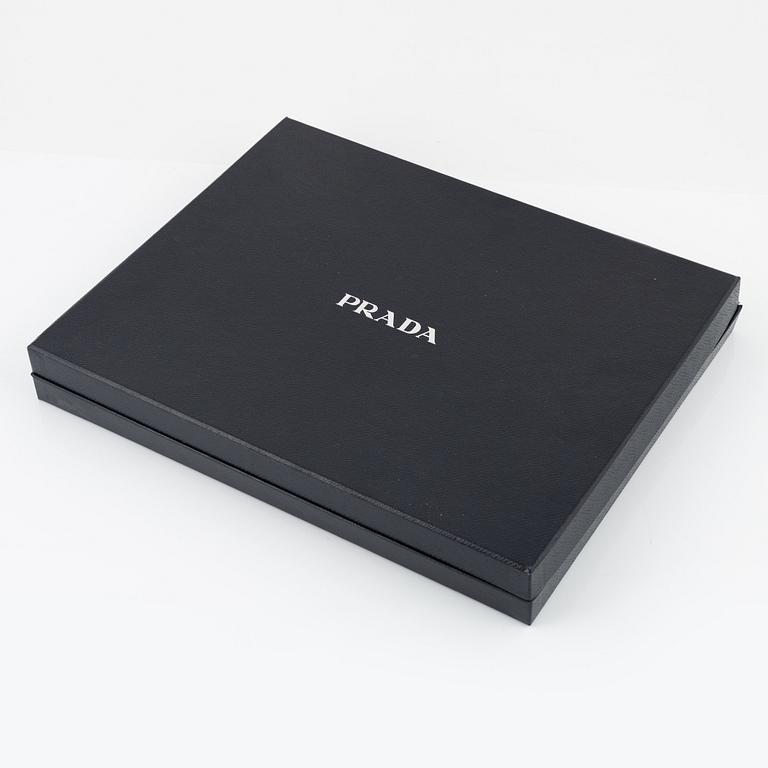 Prada, a saffiano leather document case.