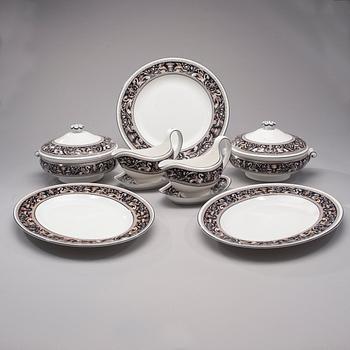 SERVIS, 81 delar, "Florentine W1956 Navy/Cobalt" Wedgwood, England 1900-talets senare hälft.