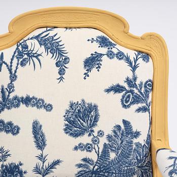 A Swedish rococo fauteuil, Stockholm, later part 18th century.
