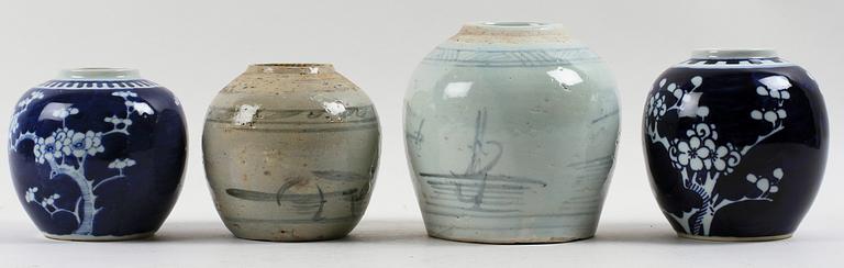 PARTI BOJANER, 4 st, porslin, Kina, 1800/1900-tal.