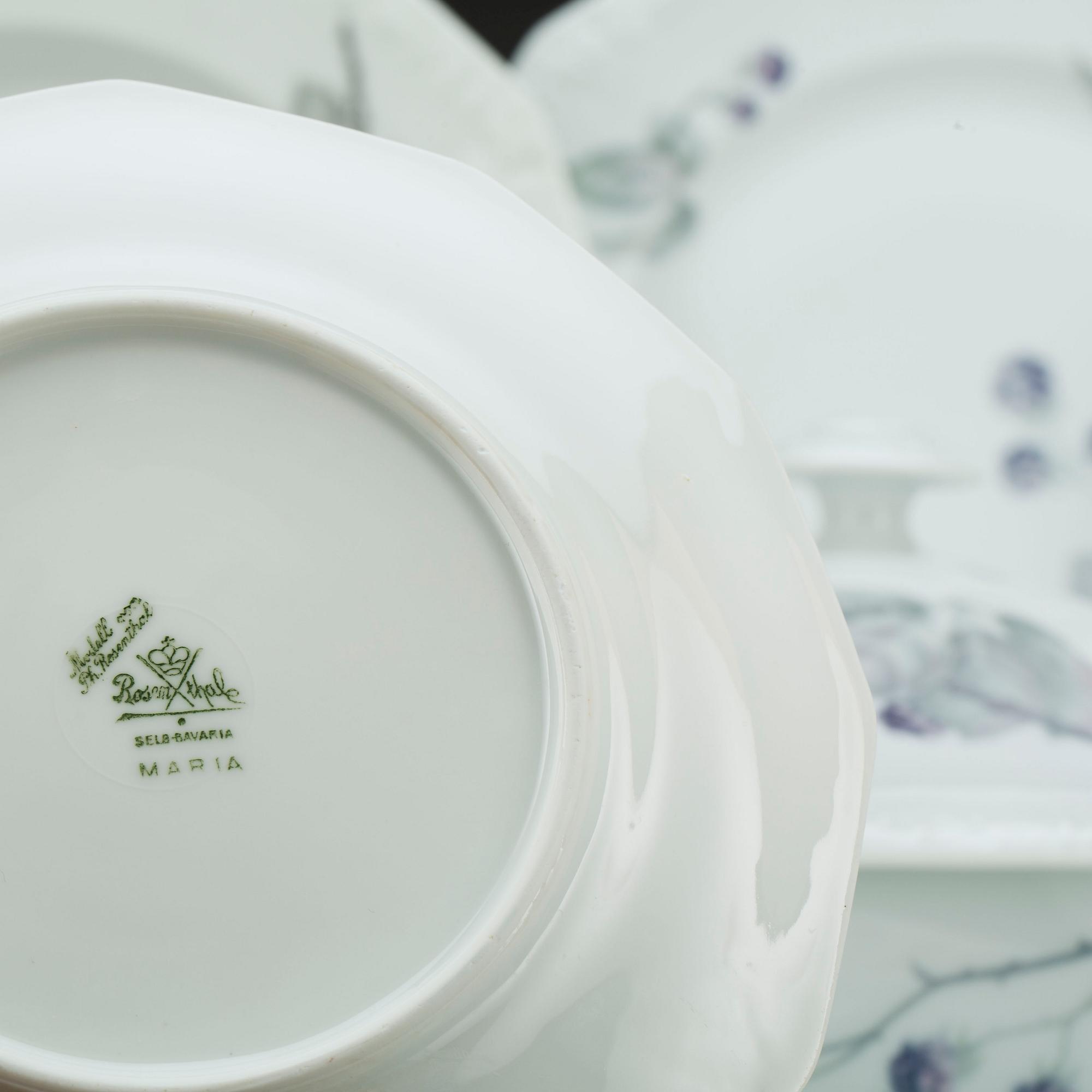SERVISDELAR, 112 delar, "Maria Björnbär", Rosenthal, porslin, 1900-talets andra hälft.