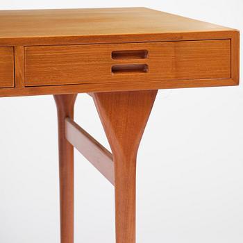 Nanna Ditzel, a teak desk model "93-4", Søren Willadsens Møbelfabrik, Denmark, 1950s.