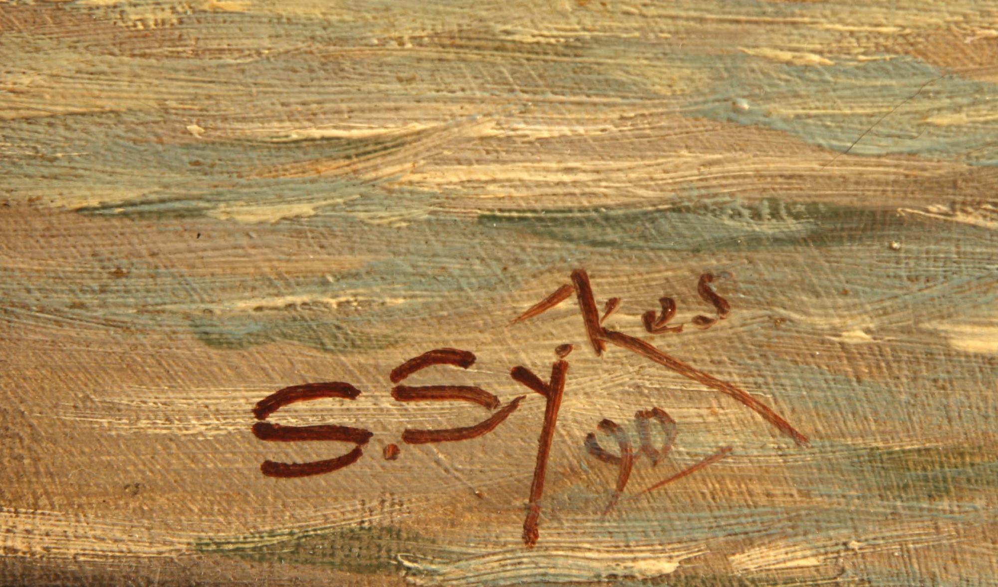 OKÄND KONSTNÄR, olja på duk, sign S.Sykes, sign o dat 90.