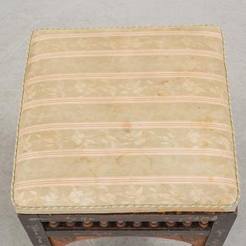 CARLO BUGATTI, attributed to. a stool, circa 1900.