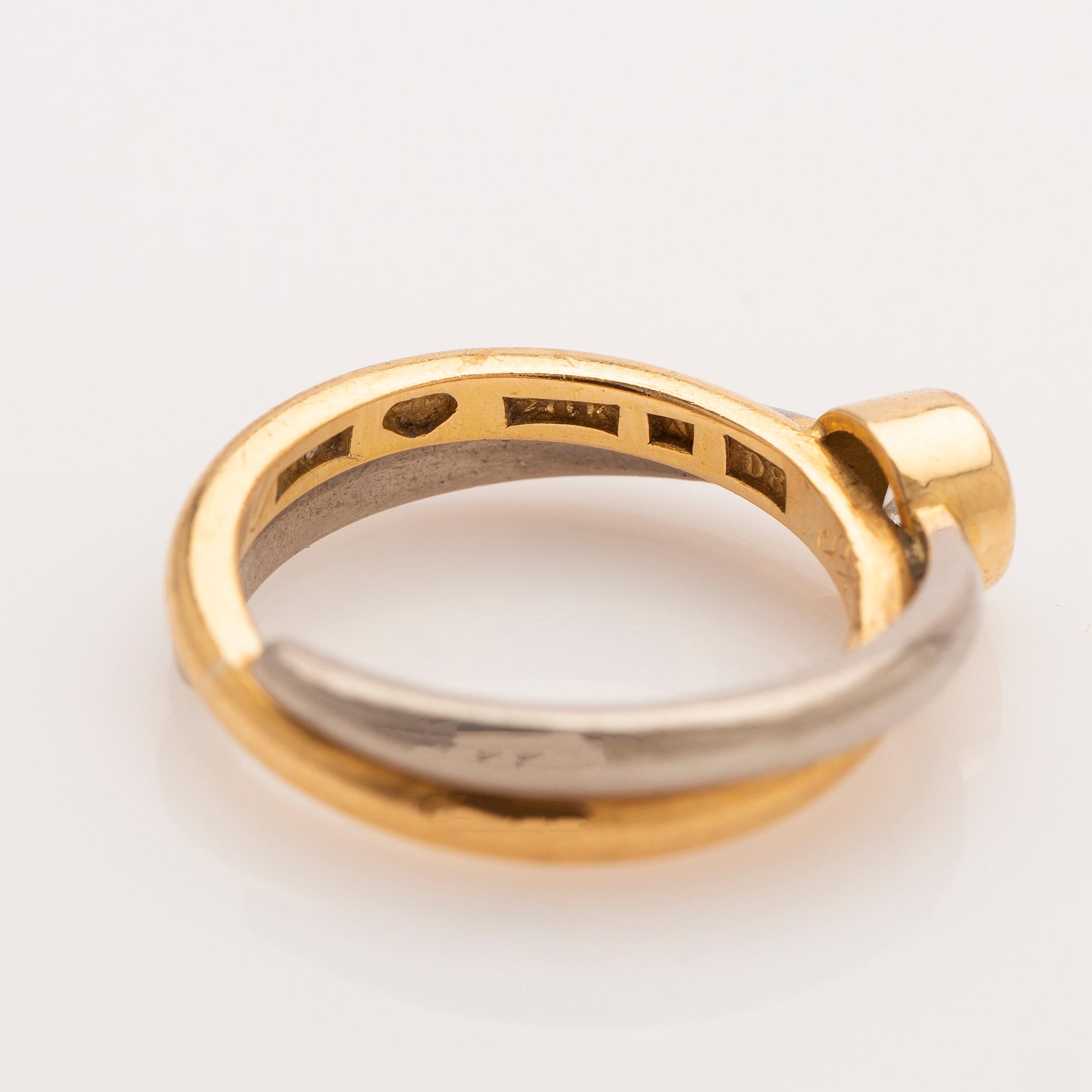 Ring, 20k & 18k, with diamond.