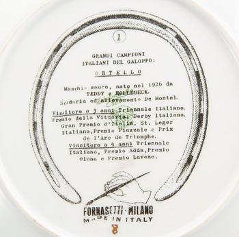 Piero Fornasetti, fat, 2 st, "Grandi Campioni Italiani Galoppo".