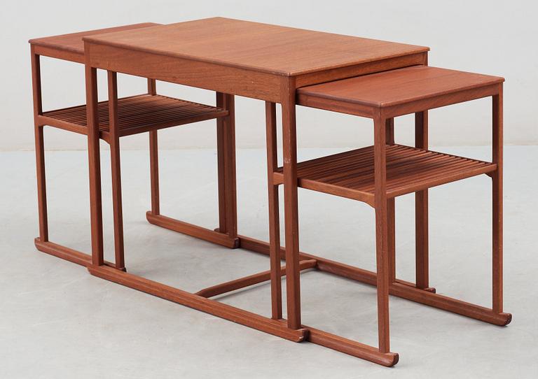 CARL MALMSTEN, satsbord, 3 delar, "Släden", sannolikt Åfors Möbelfabrik.