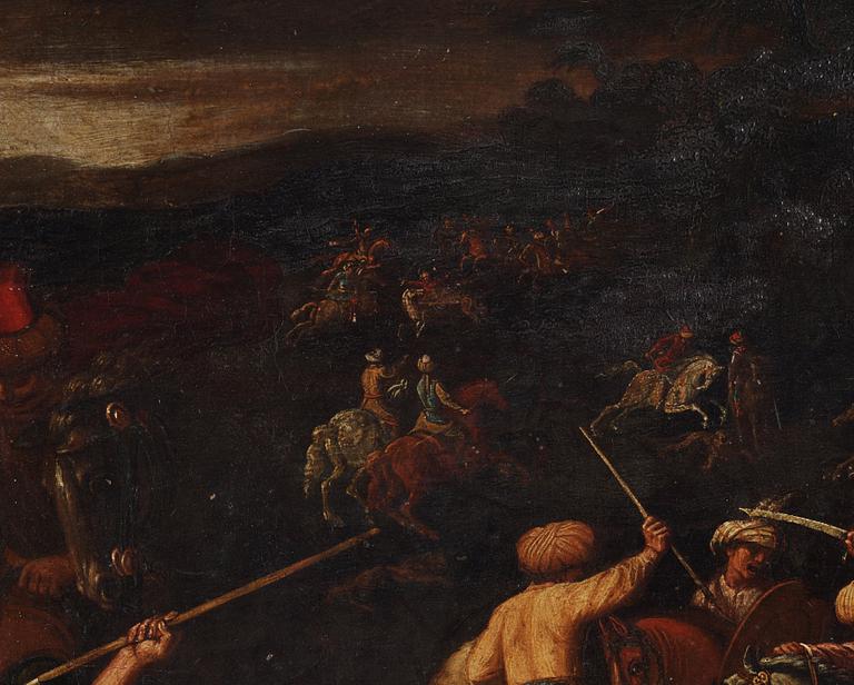 Unknown artist 17th Century. Hunting scenes, a pair.