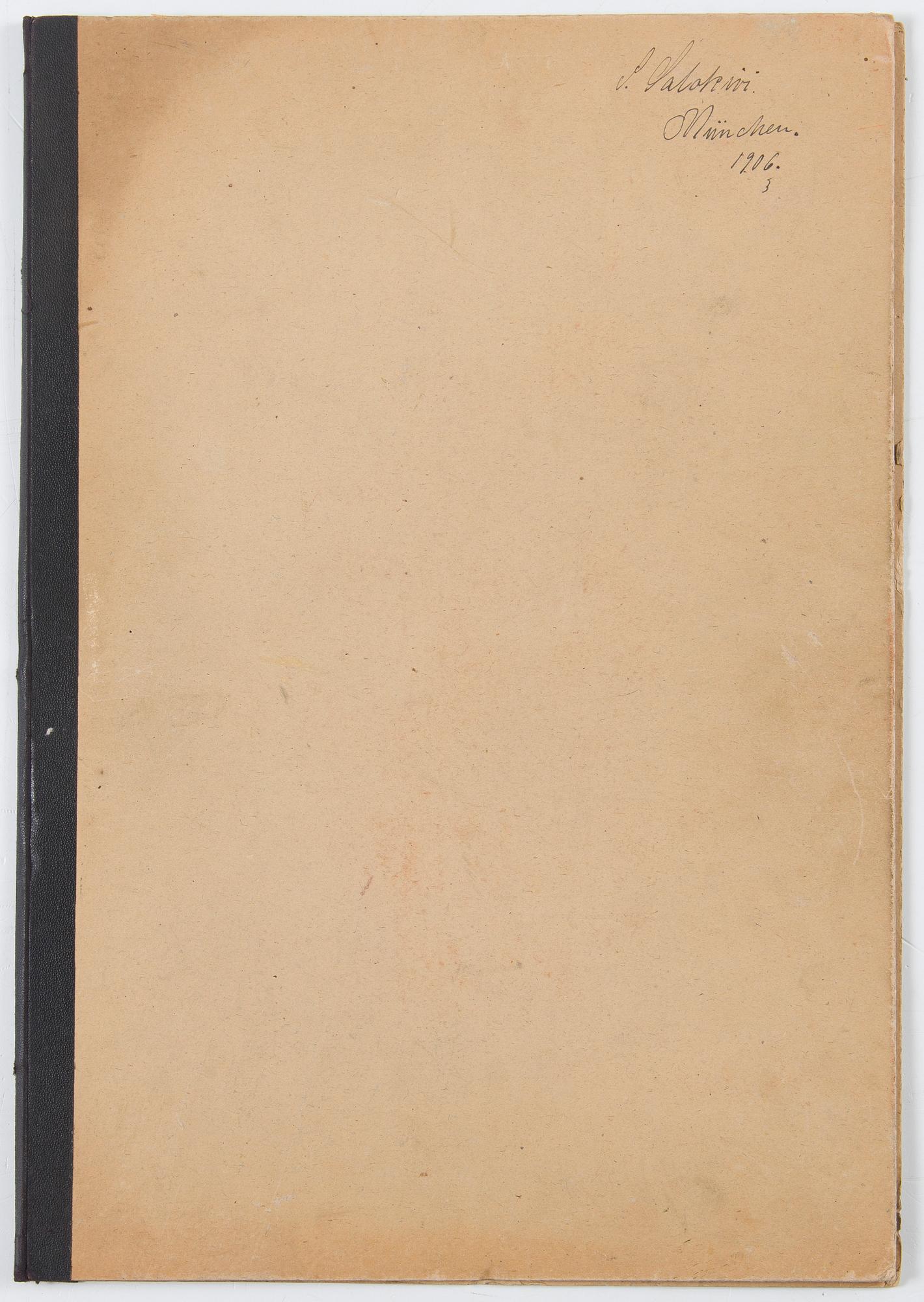 Santeri Salokivi, Konstnärsmapp innehållande sex st. Nakenstudier av Män.