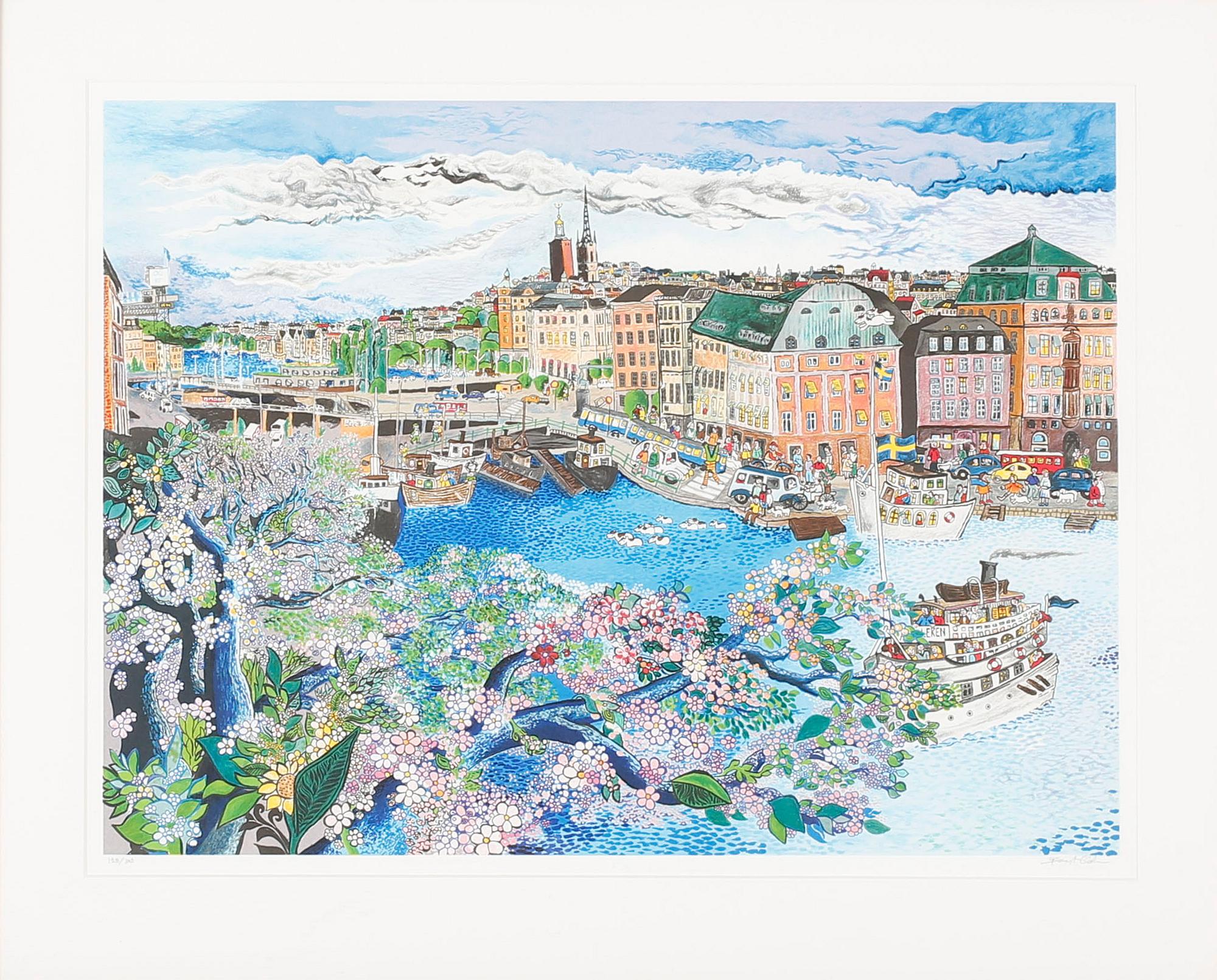 BENGT ELDE, liograph in colours, signed and numbered 128/390.