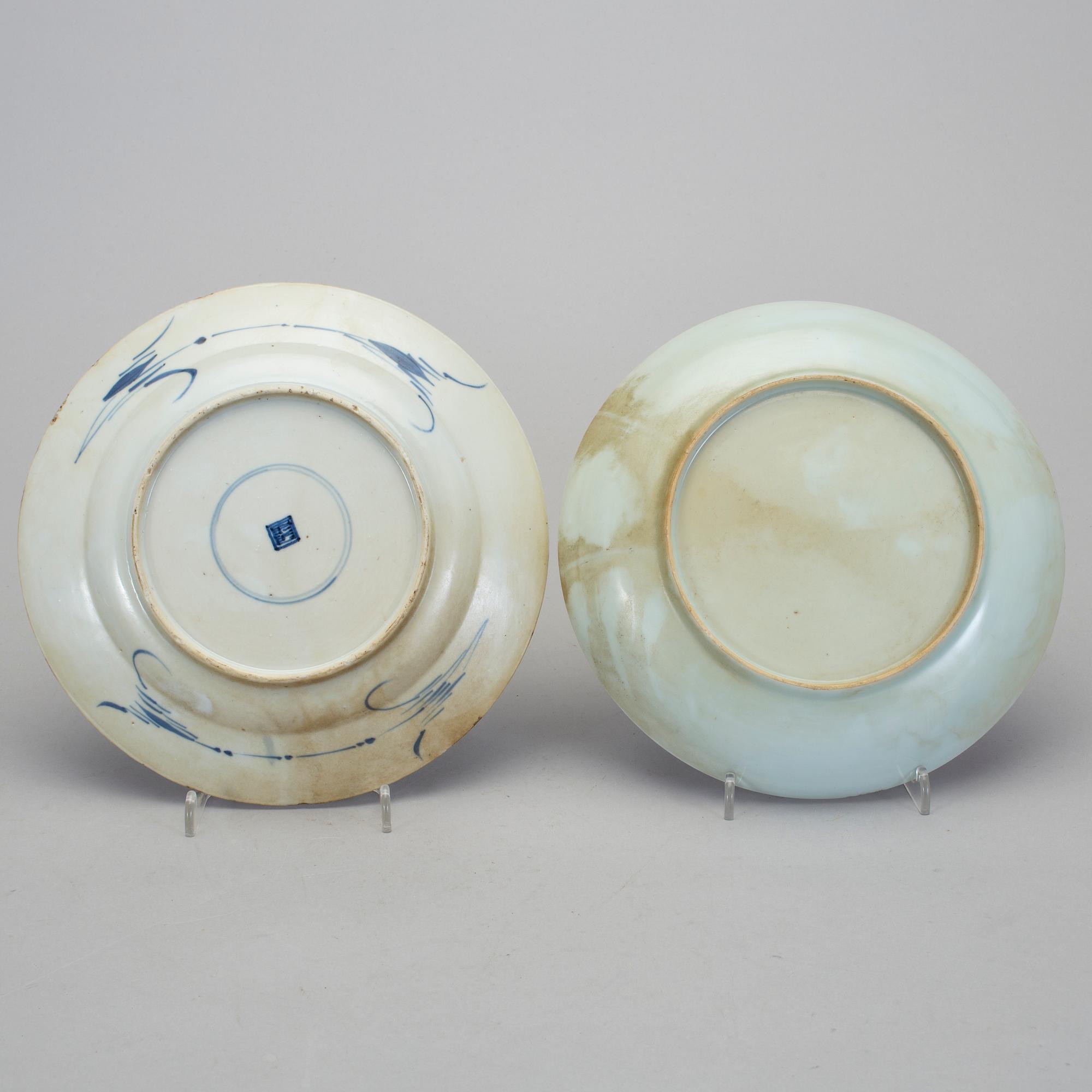 TALLRIKAR, 4 st, porslin, Kina, Kangxistil, 1800-tal.