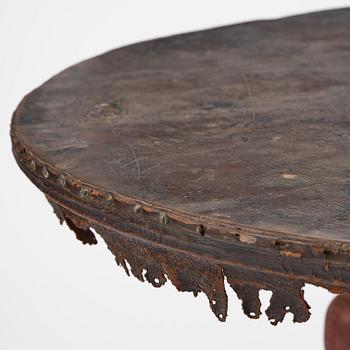 A Swedish leather-clad baroque table, late 17th century / circa 1700.