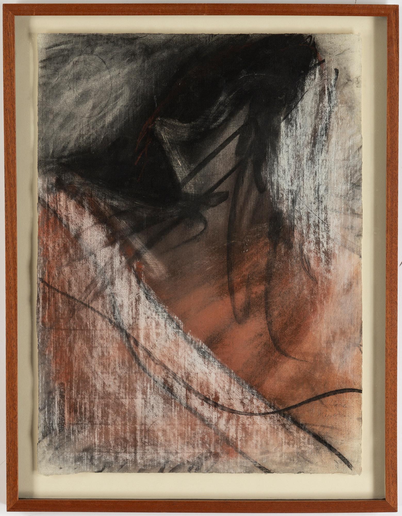 Claes Hake, mixed media on paper, signed.