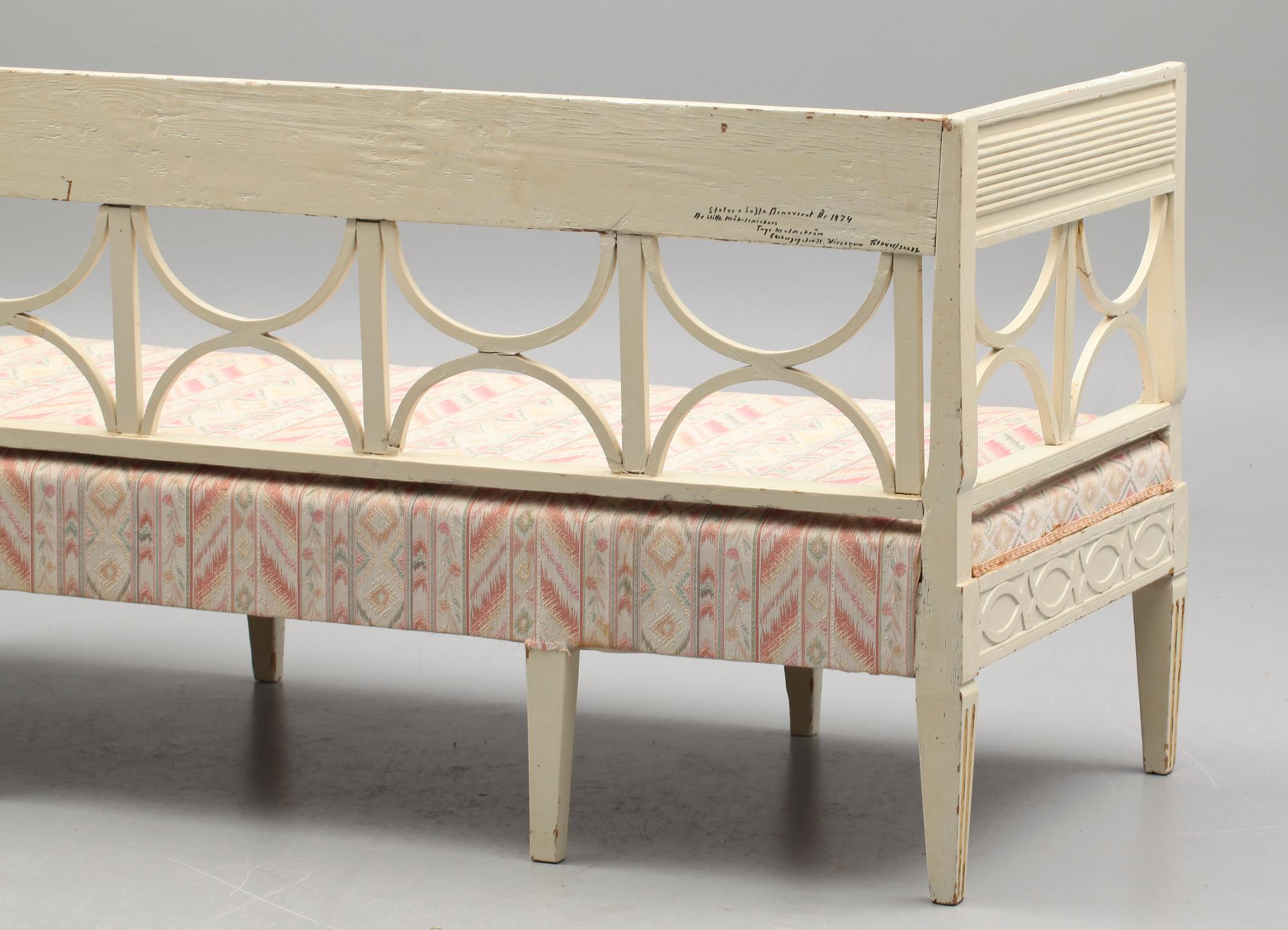 SOFFA, gustaviansk stil, 1800-tal.
