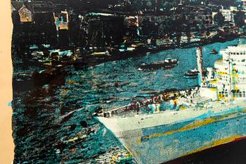 Malcolm Morley, color lithograph, signed and numbered, made in 1972.