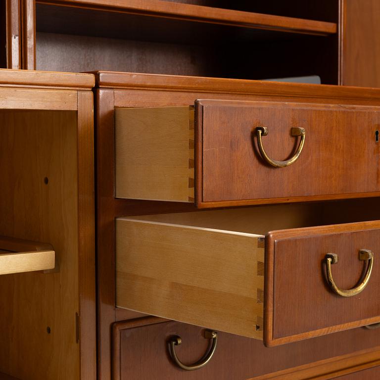David Rosén, bookcases, 3 pcs, Nordiska Kompaniet, 1950s.