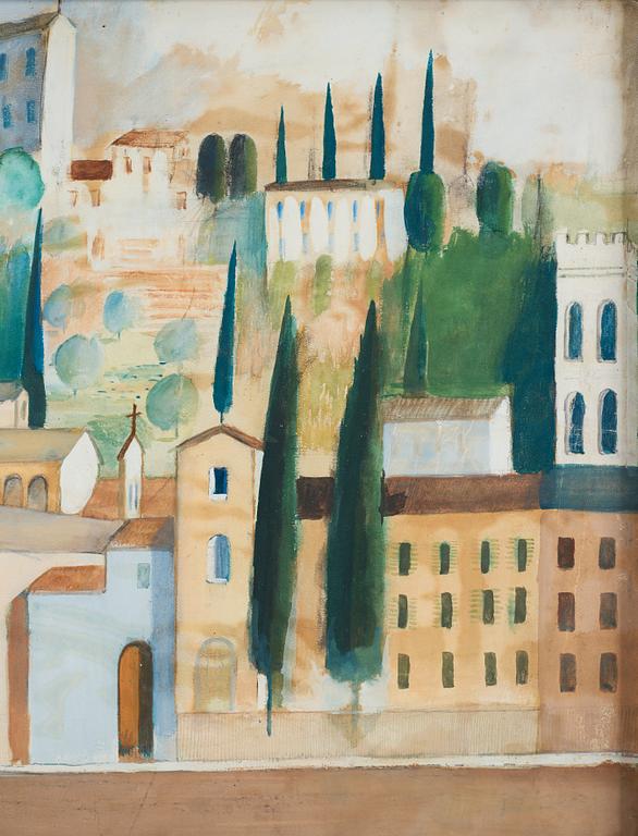 Leander Engström, "Utsikt från mitt fönster i Florens".