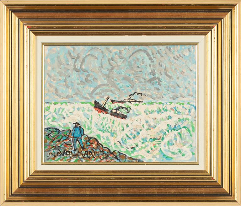 Uno Vallman, oil on canvas, signed.