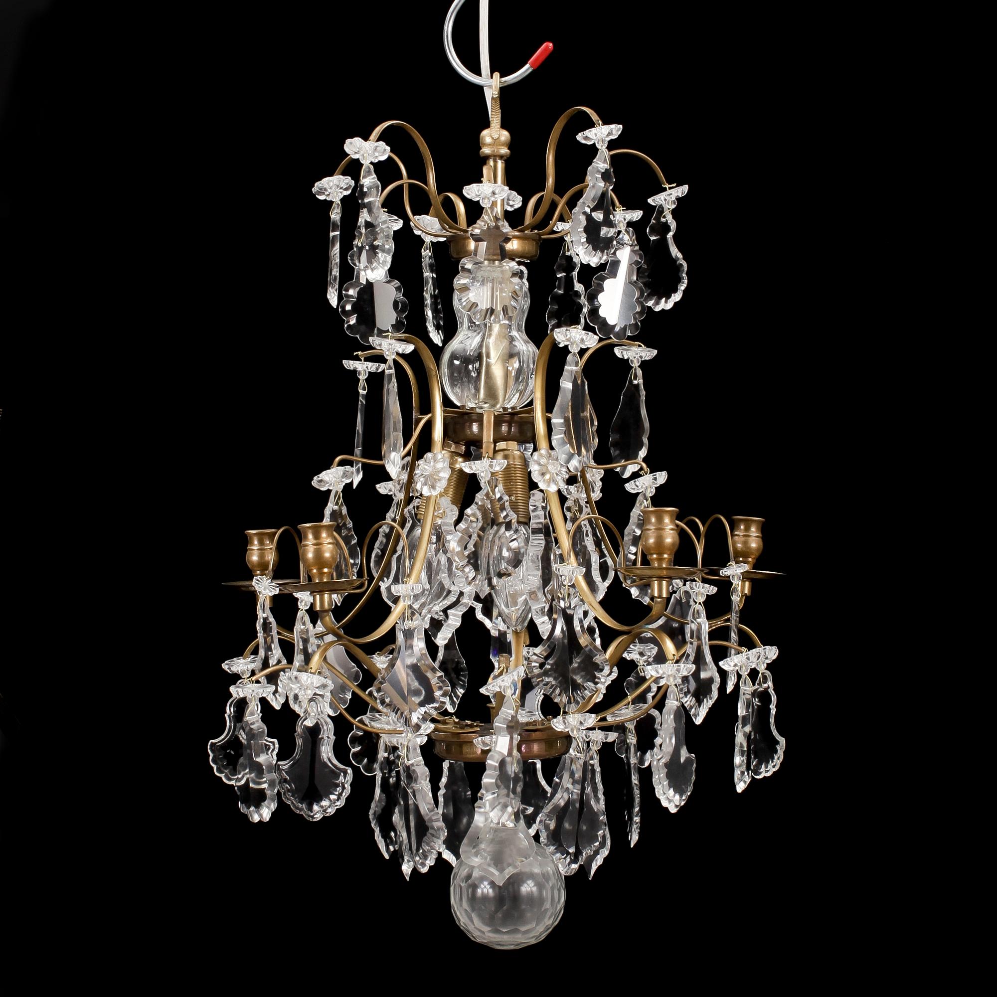 LJUSKRONA, rokokostil, 1900/2000-tal. Höjd: ca 55 cm.