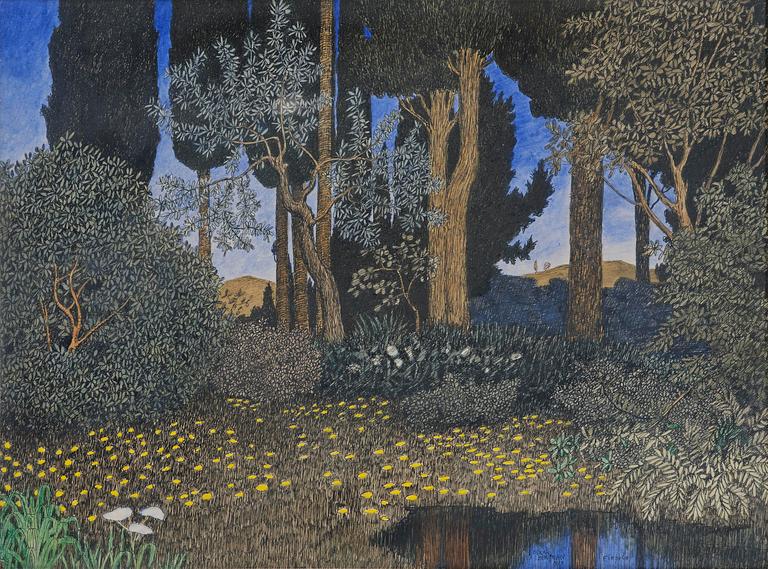 Oskar Bergman, Grove in Fiesole, Italy.