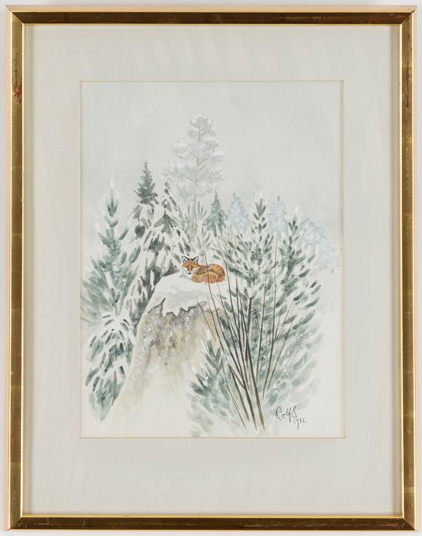 ROLF SVENSSON, watercolour and hightening white, signed and dated 1976.