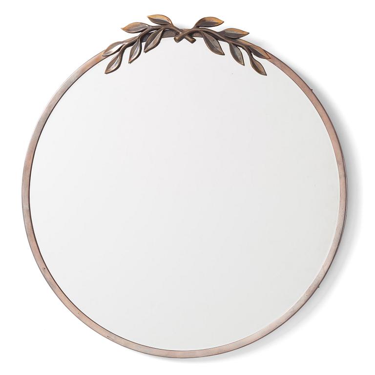 Estrid Ericson, a pewter framed wall mirror. Svenskt Tenn Stockholm 1974.