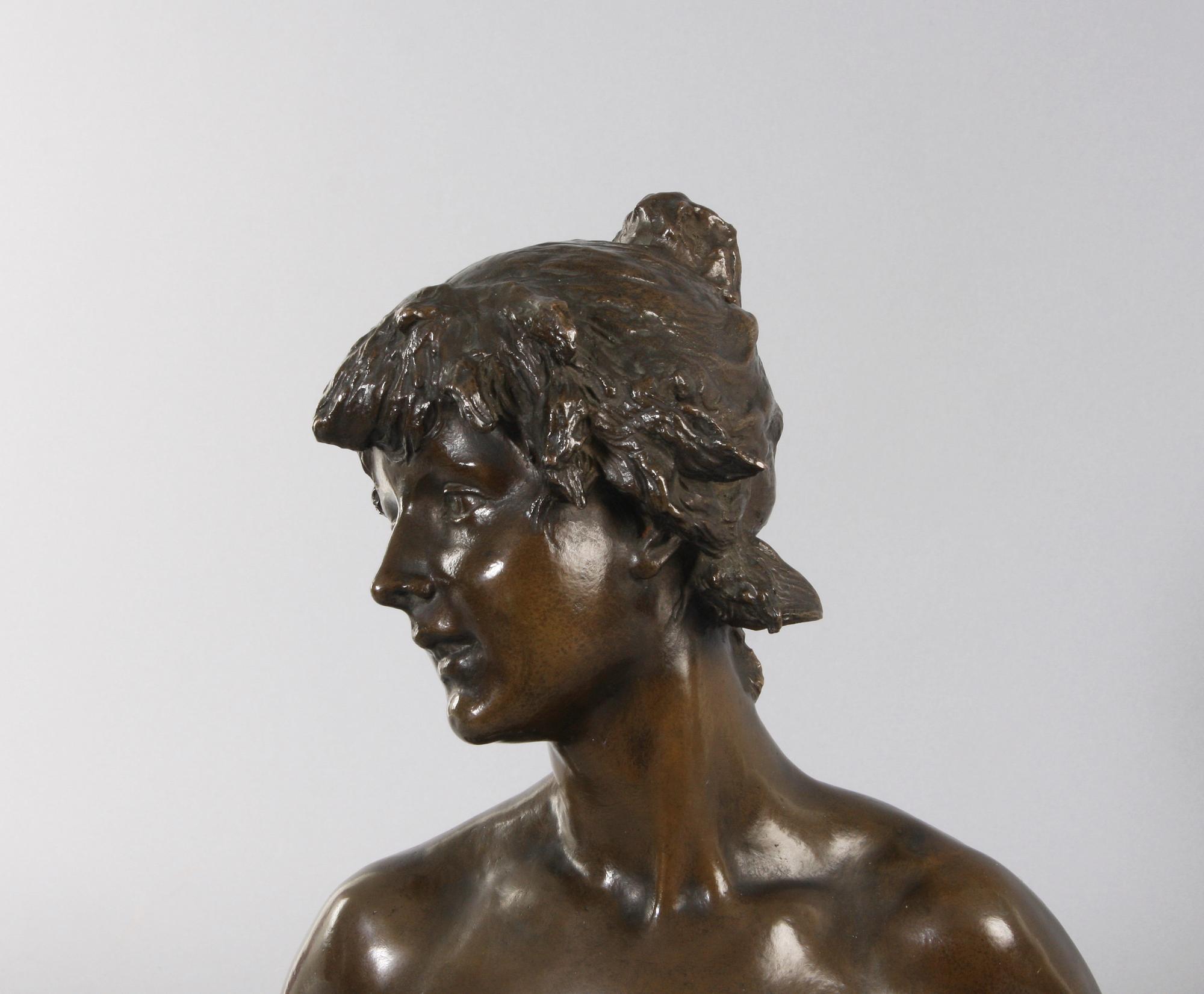 FRITZ ZADOW, efter, skulptur, patinerad brons, sign.