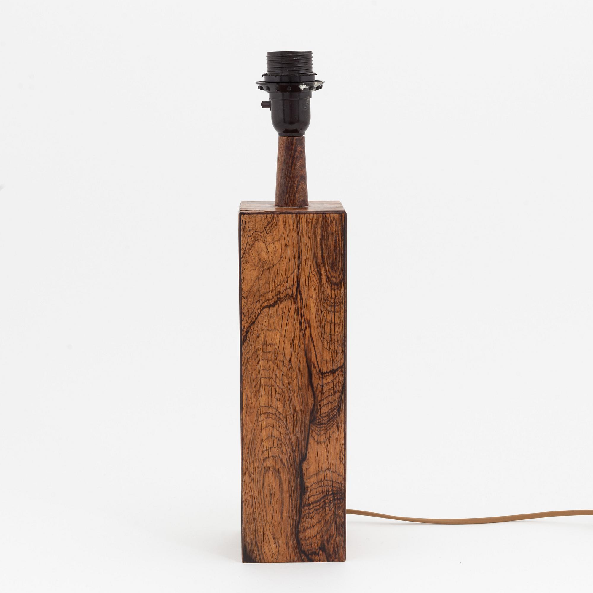 A rosewood veneered table light, 1960's.