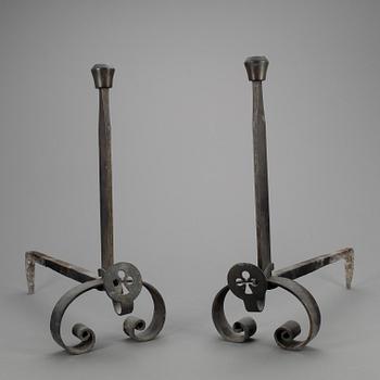ELDHUNDAR, ett par, gjutjärn, 1800-tal.