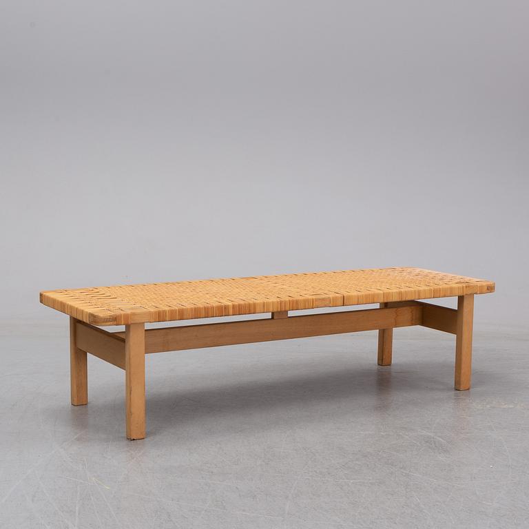 Børge Mogensen, an oak and rattan model 5272 bench, Fredericia, Denmark, 1950's-60's.