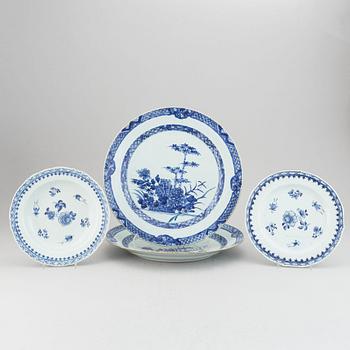 Two blue and white serving dishes, Qing dynasty, Qianlong (1736-95).