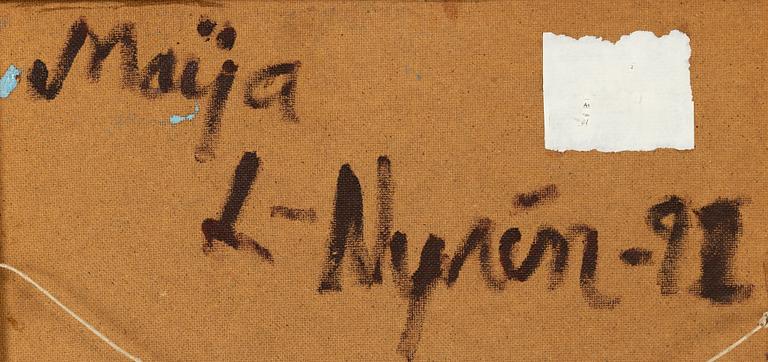 Maija Lempiäinen-Nyrén, oil on canvas, signed and dated -91 verso.
