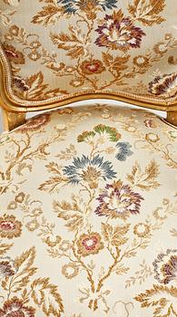 KARMSTOLAR, 2 st, Frankrike, Louis XV-stil, 1800-tal.