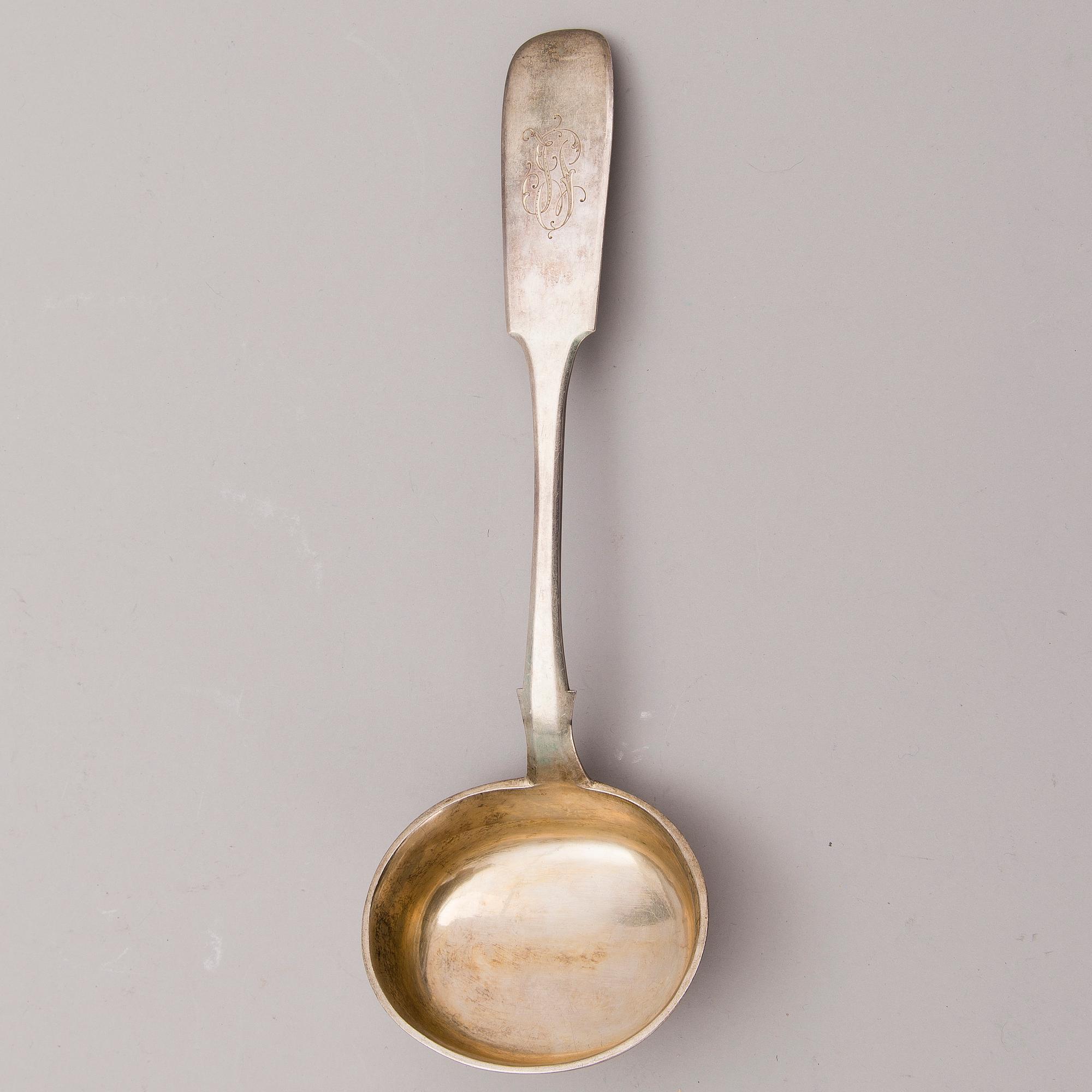 A Russian silver ladle, Moscow 1897.