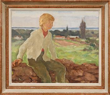 LOTTE LASERSTEIN, olja duk, signerad.