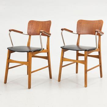 Ib Kofod-Larsen, Armchairs, a pair, Denmark, mid-20th century.