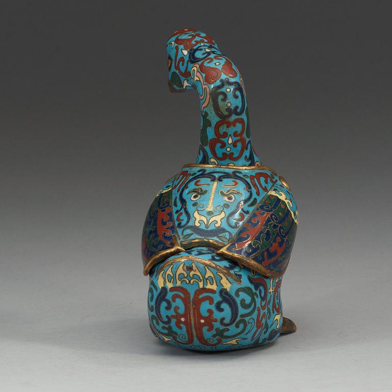 ASK med LOCK, cloisonné. Qing dynastin (1644-1912).