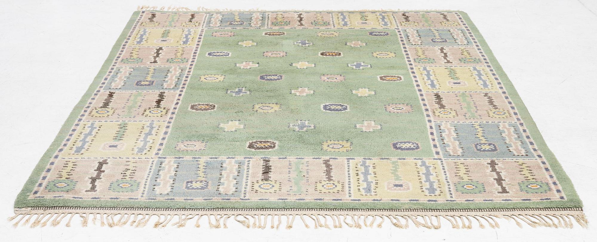 Märta Måås-Fjetterström, a carpet, 'Älgö', knotted pile, c. 248 x 178 cm, signed AB MMF.