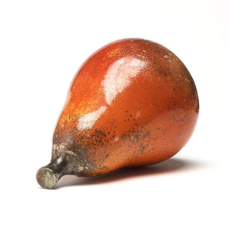 Hans Hedberg, A Hans Hedberg faience sculpture of a pear, Biot, France.