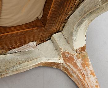 KARMSTOLAR, 1 par, rokoko, 1700-talets andra hälft.