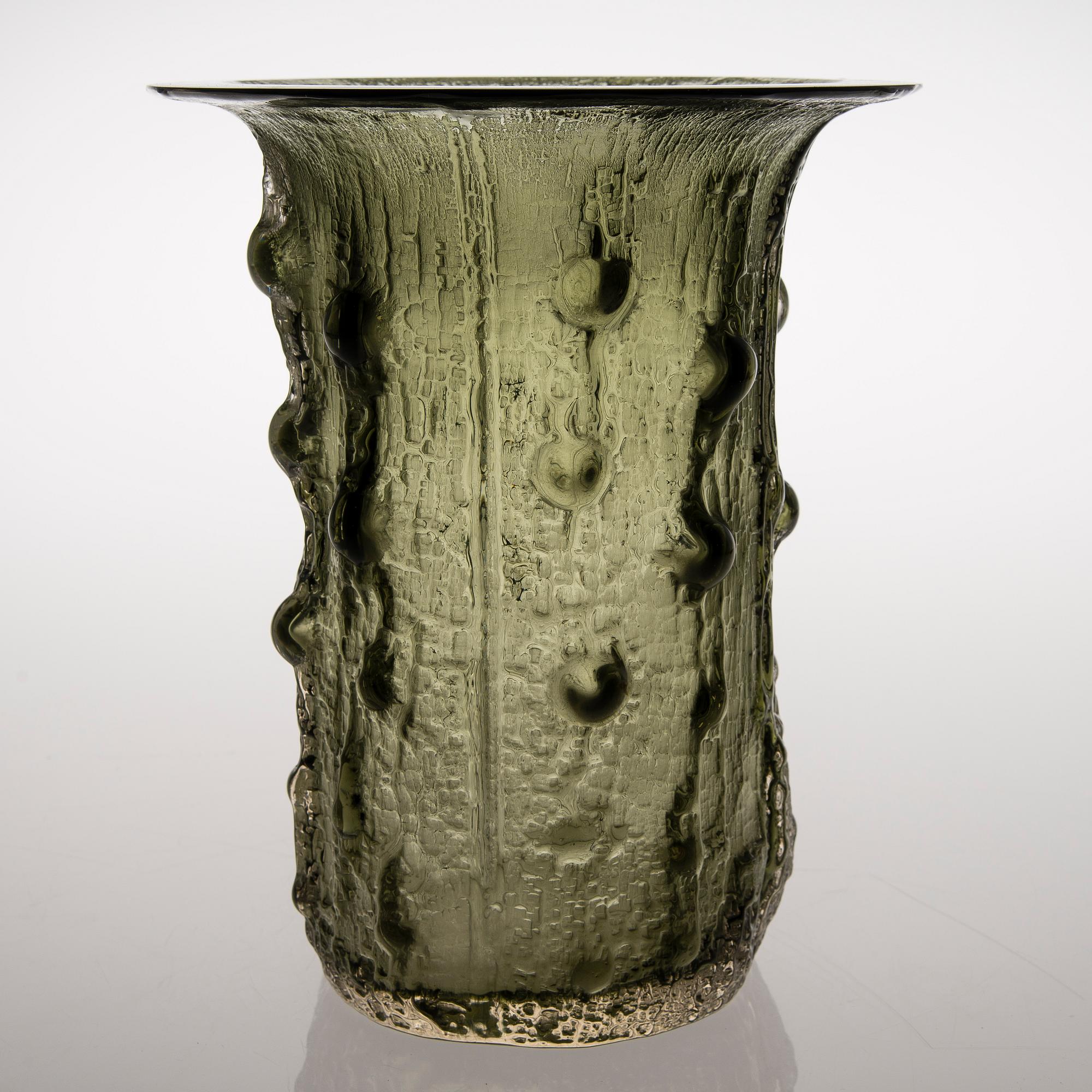 A 'Finlandia' glass vase for Iittala, signed Timo Sarpaneva - 3356. Model designed in 1964.