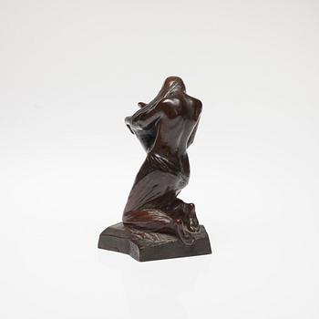 VILLE VALLGREN, skulptur, brons, signerad, märkt Paris och daterad 1892.