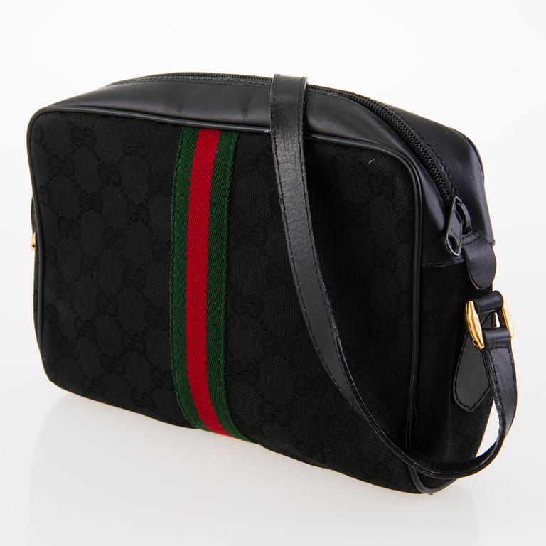 GUCCI, KLÄDÖVERDRAG SAMT VÄSKA, 1980-tal.