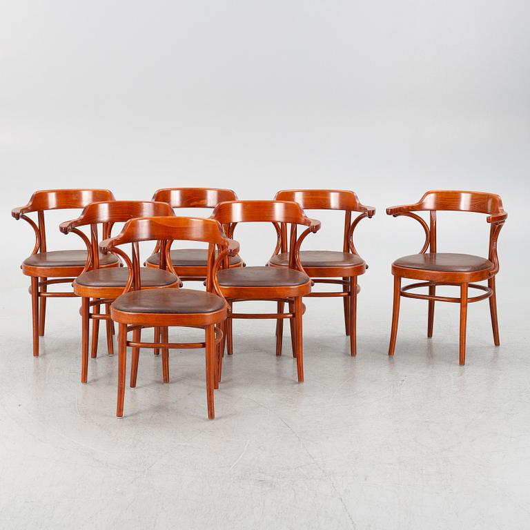 A set of seven 'Cattelin' chairs, Gemla, late 20th century.