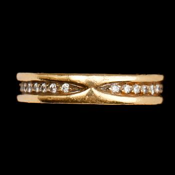 RING, 18 k guld, "B-Zero", Bulgari, briljantslipade diamanter.