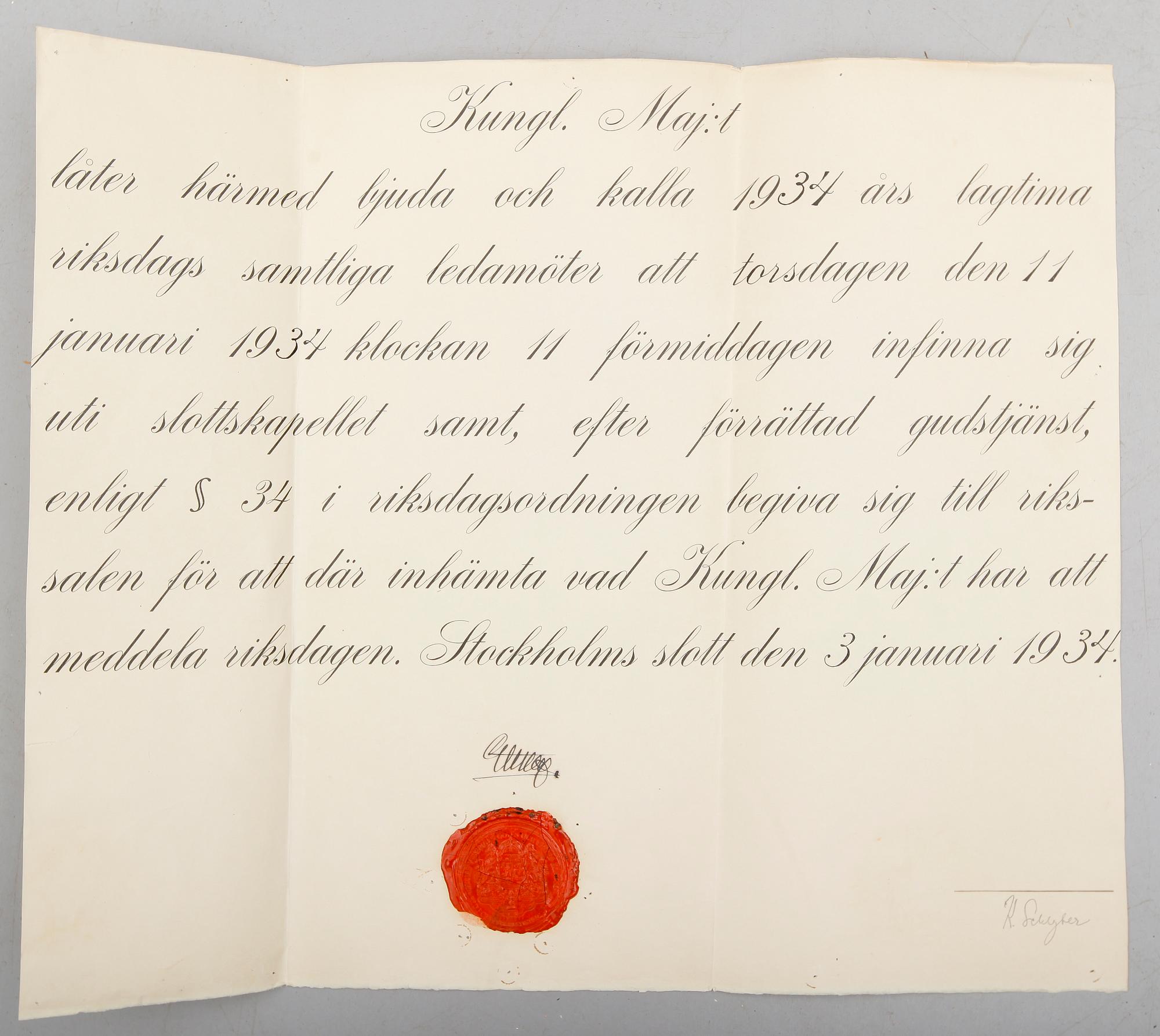 SAMLING MILITÄRA DOKUMENT, bla 3 med Carl XV signatur, 2 med Carl XIV Johans signatur och 3 med Gustaf V signatur.